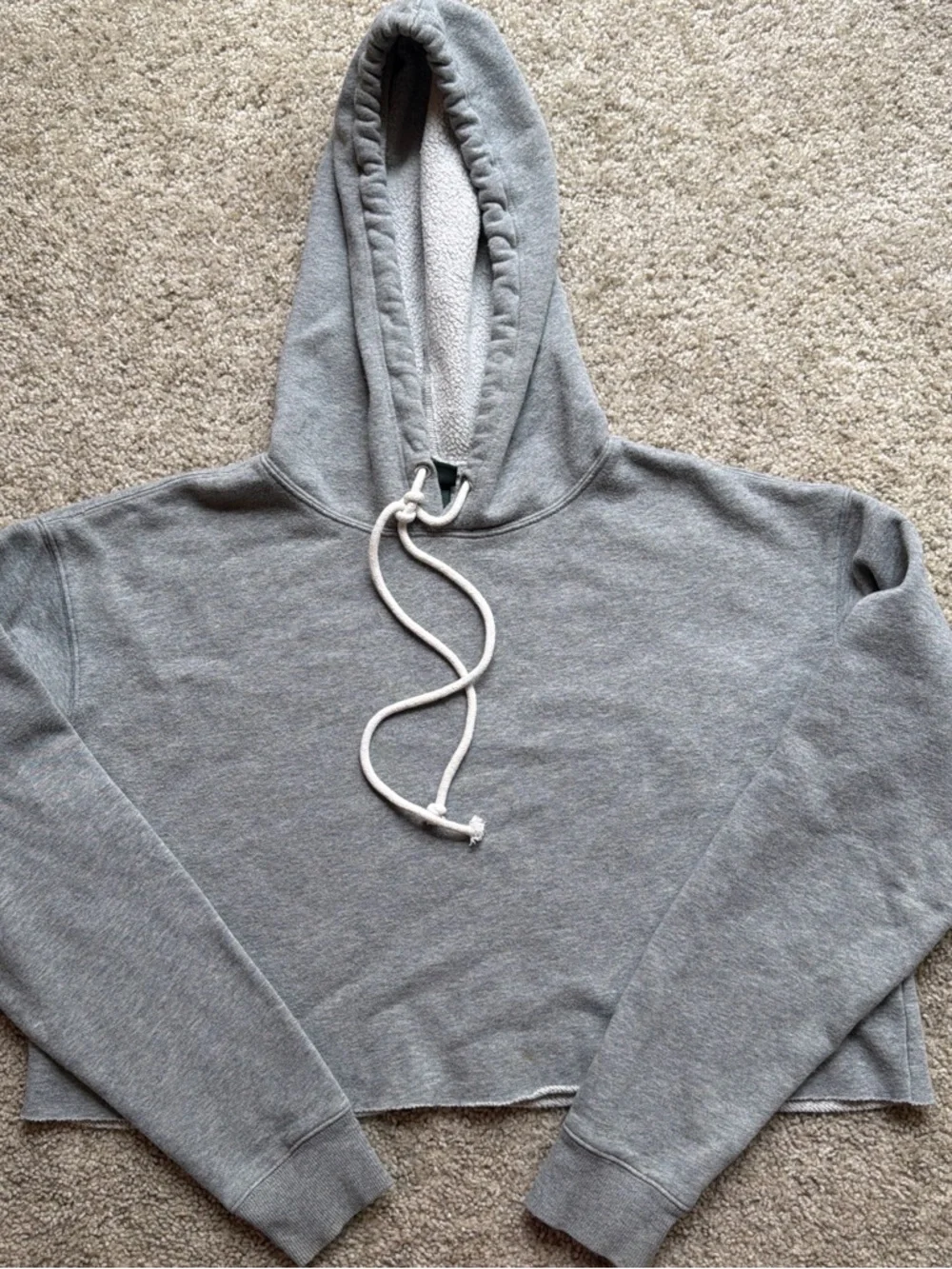 Gray Cropped Hoodie - Picture 2 of 4